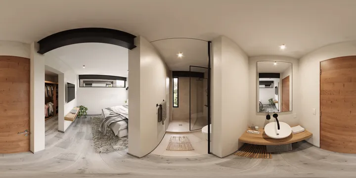 Los Ailes — baño principal 360°